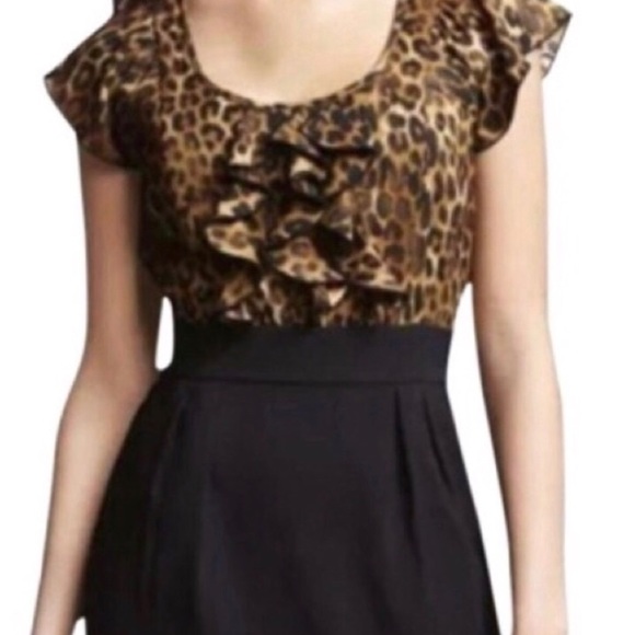 Express Dresses & Skirts - Express black and leopard print dress